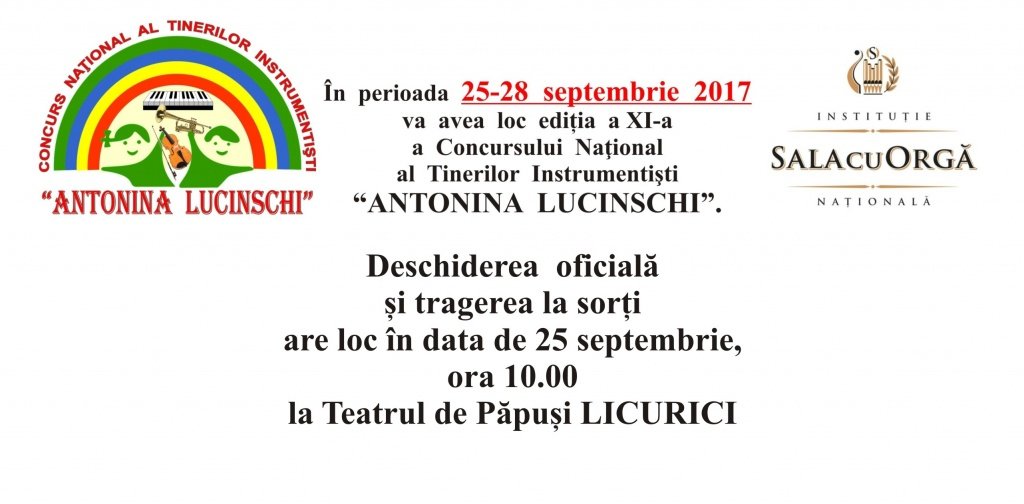 INAUGURAREA CONCURSULUI ”ANTONINA LUCINSCHI”, ediția a XI-a