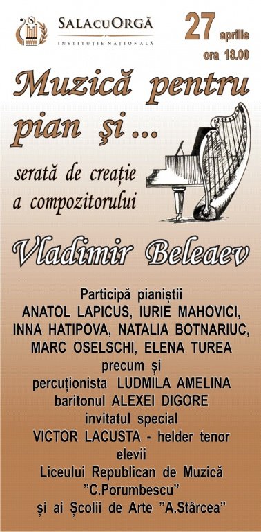 MUZICĂ PENTRU PIAN ȘI...