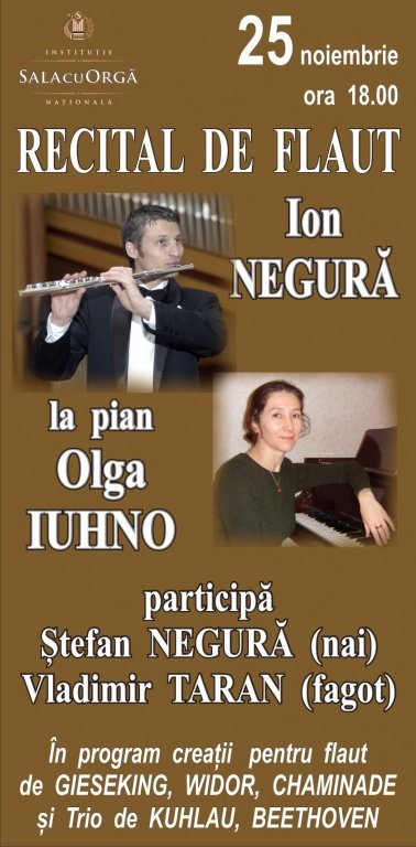 RECITAL DE FLAUT  Ion  NEGURĂ jr.